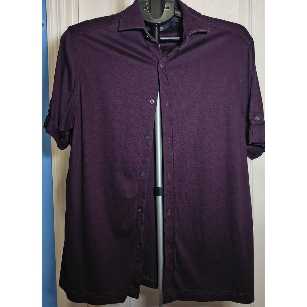 Murano Liquid Luxury Shirt Mens Medium Burgundy